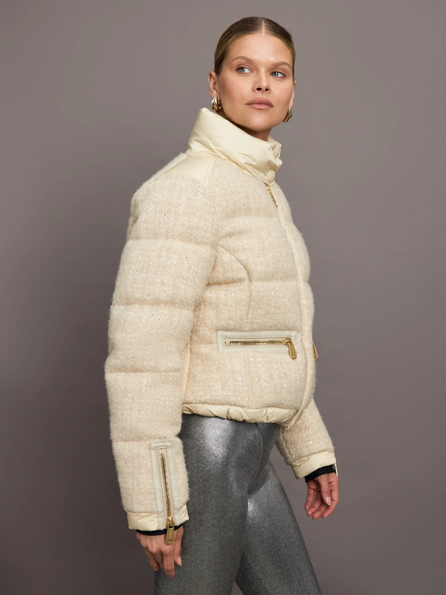 Chamonix Ski Jacket - Cream - Image 3