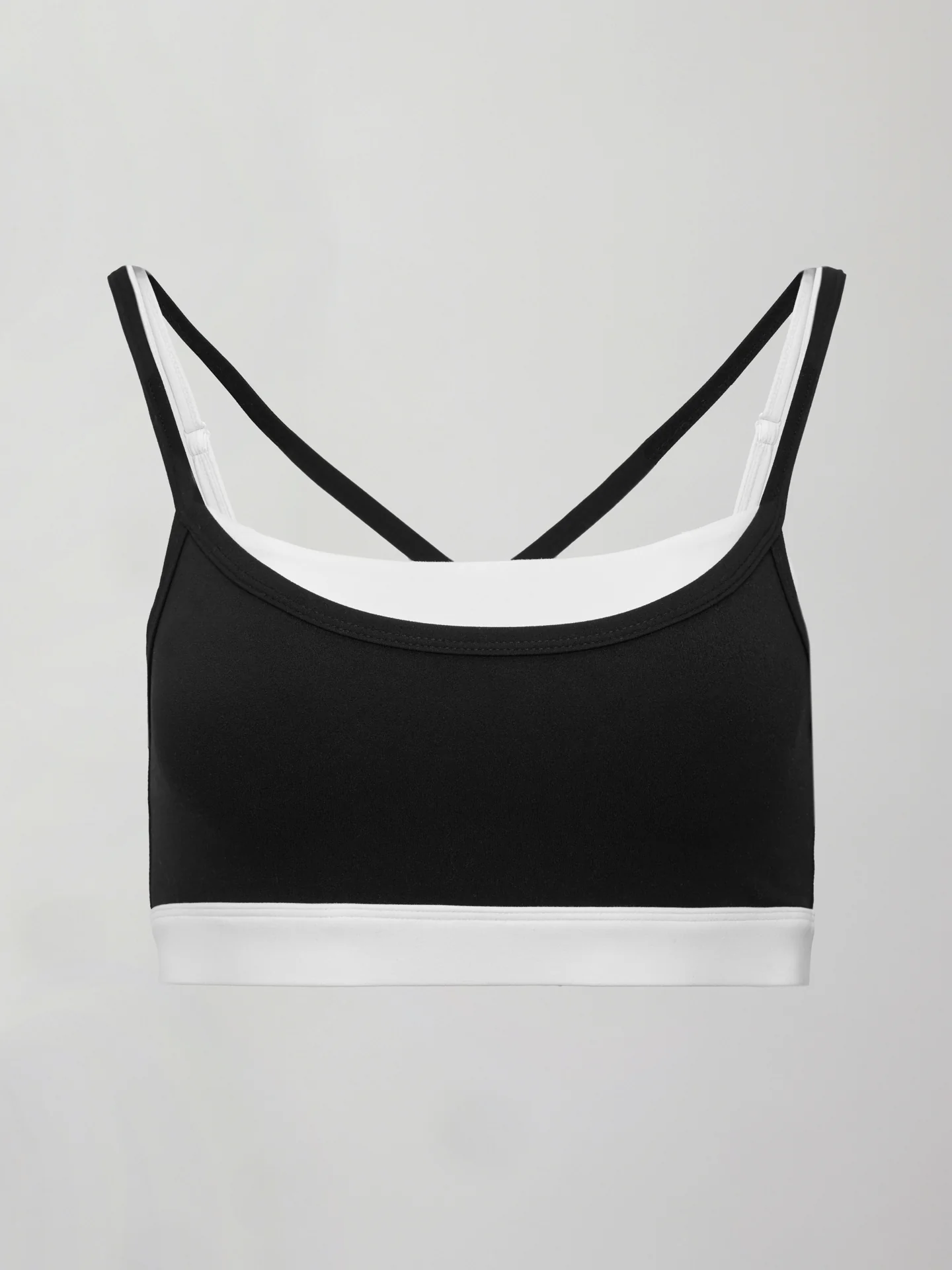 Double Layered Contrast Bra in Melt - Black/White - Image 7