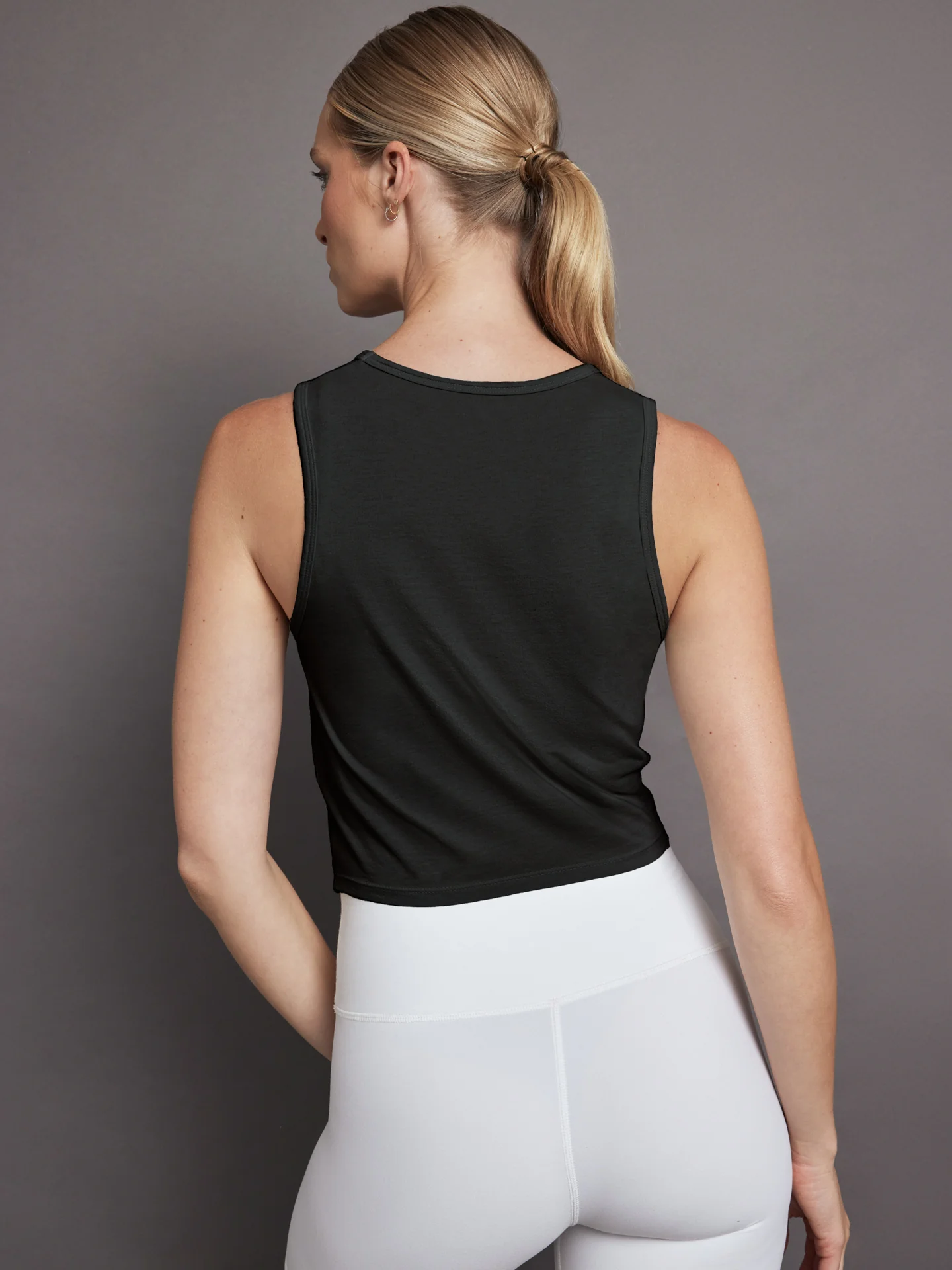 Front Twist Tank - Black - Image 4