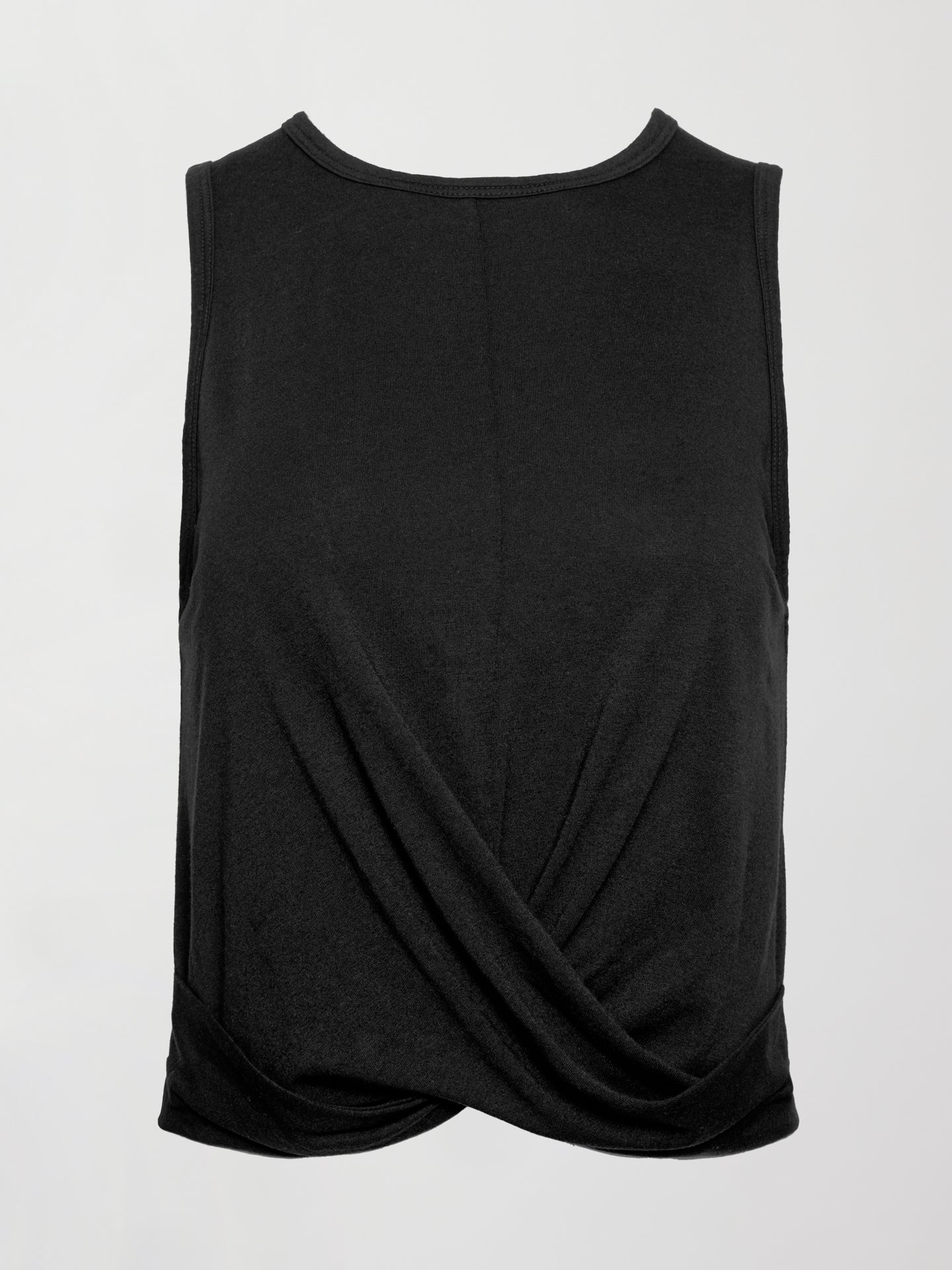 Front Twist Tank - Black - Image 5
