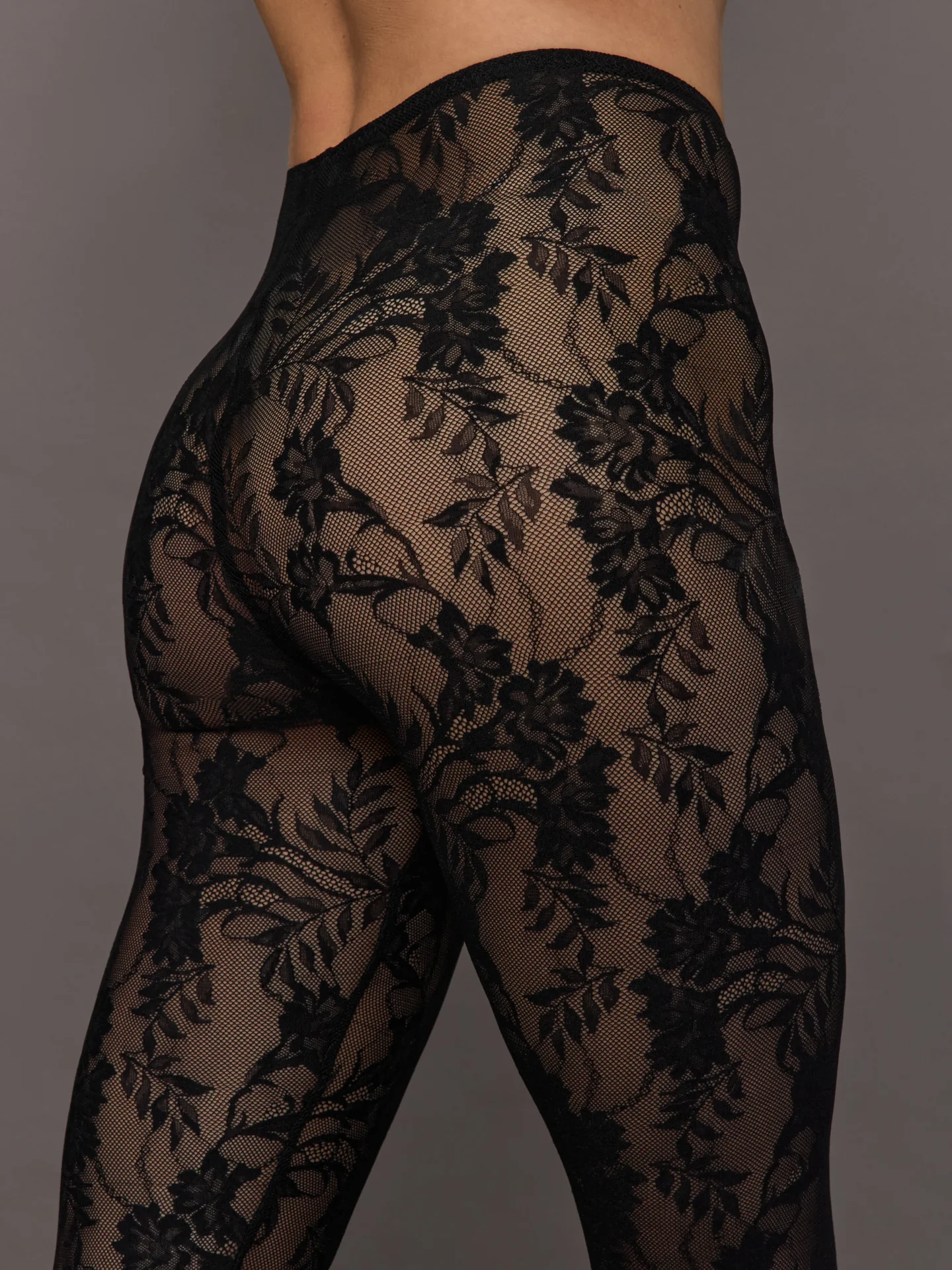 Legging with Footie Without Waistband - Black - Image 5