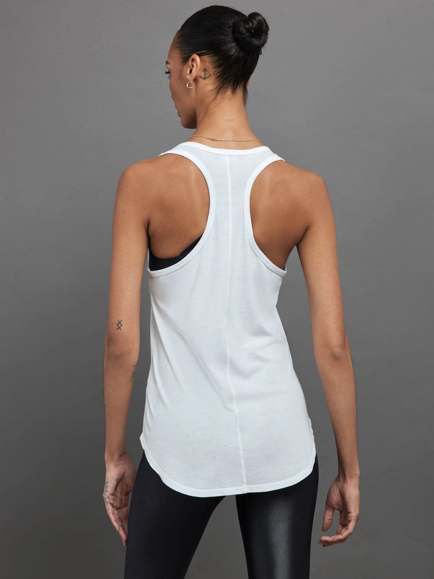 Long RacerBack Tank - White - Image 3