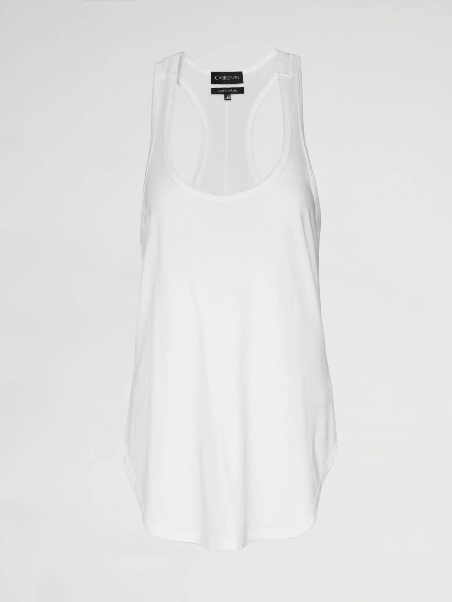 Long RacerBack Tank - White - Image 5