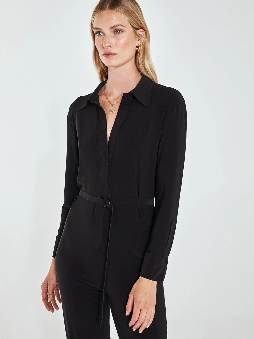 NK Shirt Jog Jumpsuit - Black - Image 4