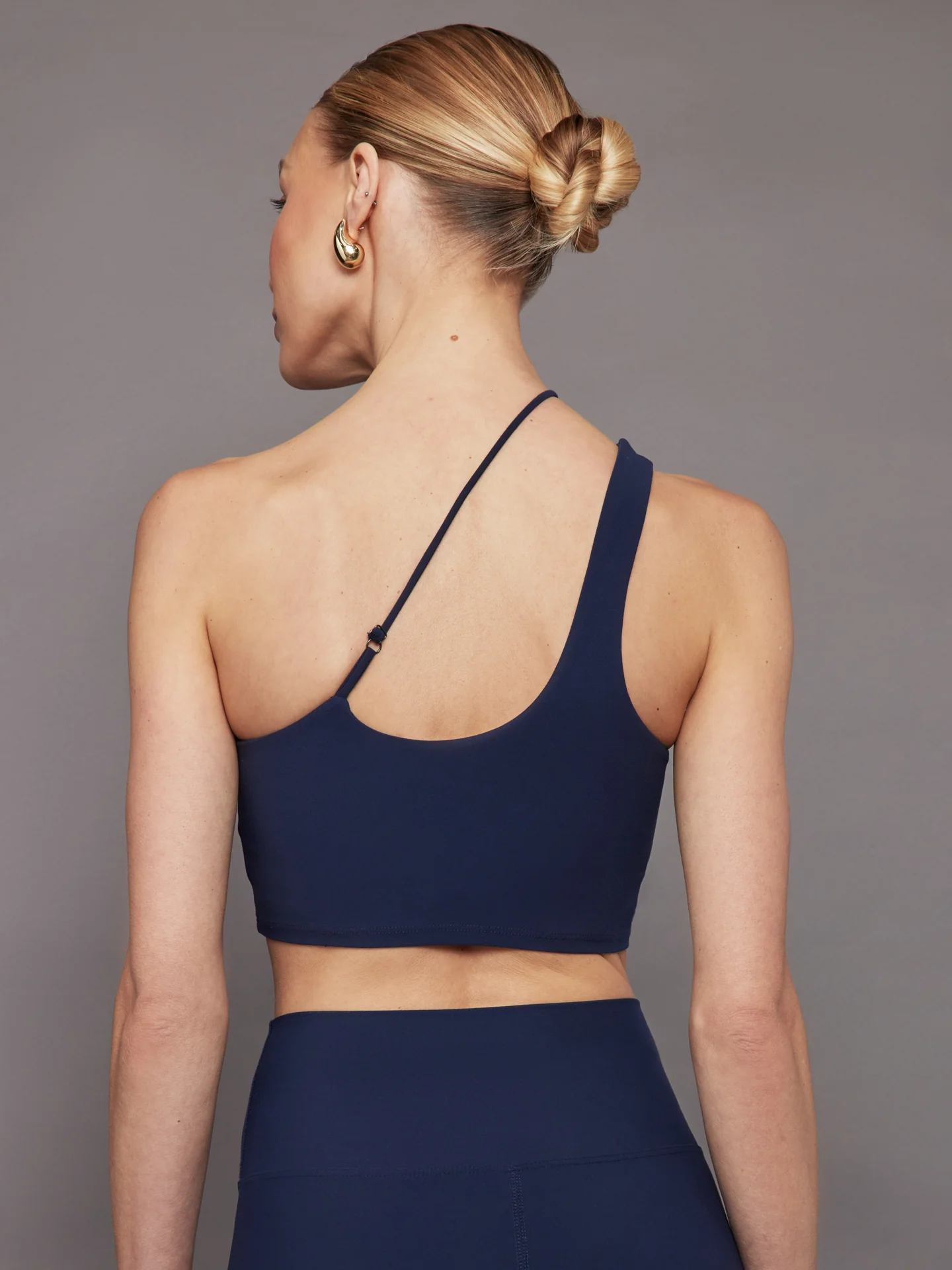One Shoulder Convertible Bra Top in Melt - Navy Blazer - Image 3
