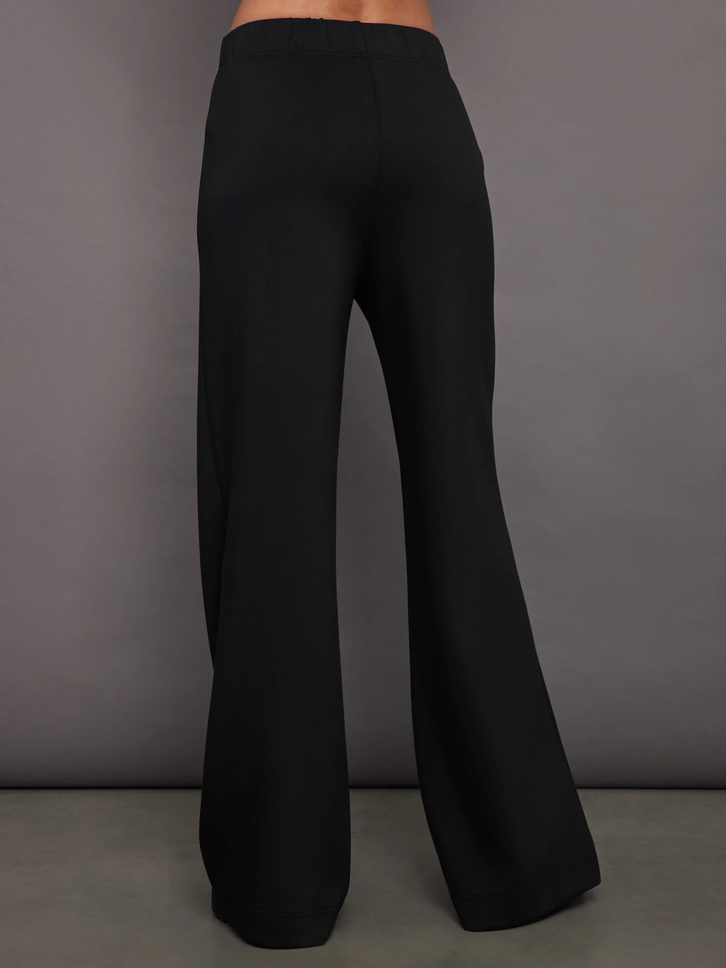 Pintuck Knit Pant in Interlock - Black - Image 4