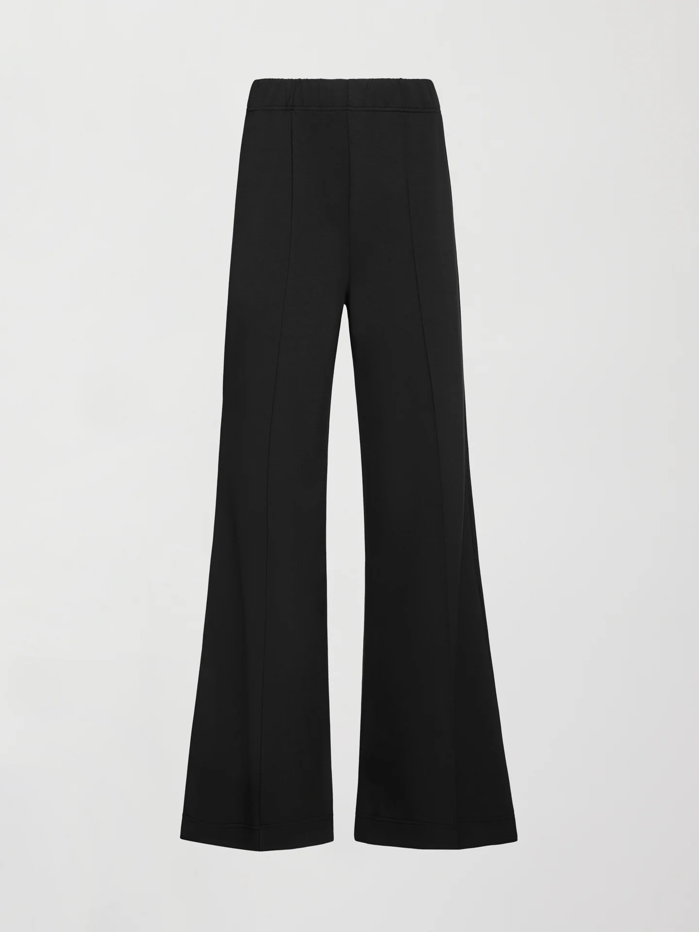 Pintuck Knit Pant in Interlock - Black - Image 8