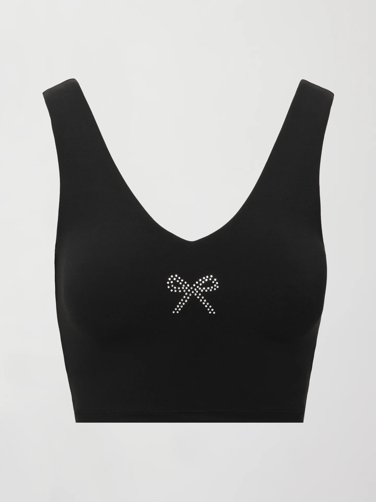 Rhinestone Bow Bra in Melt - Black - Image 6
