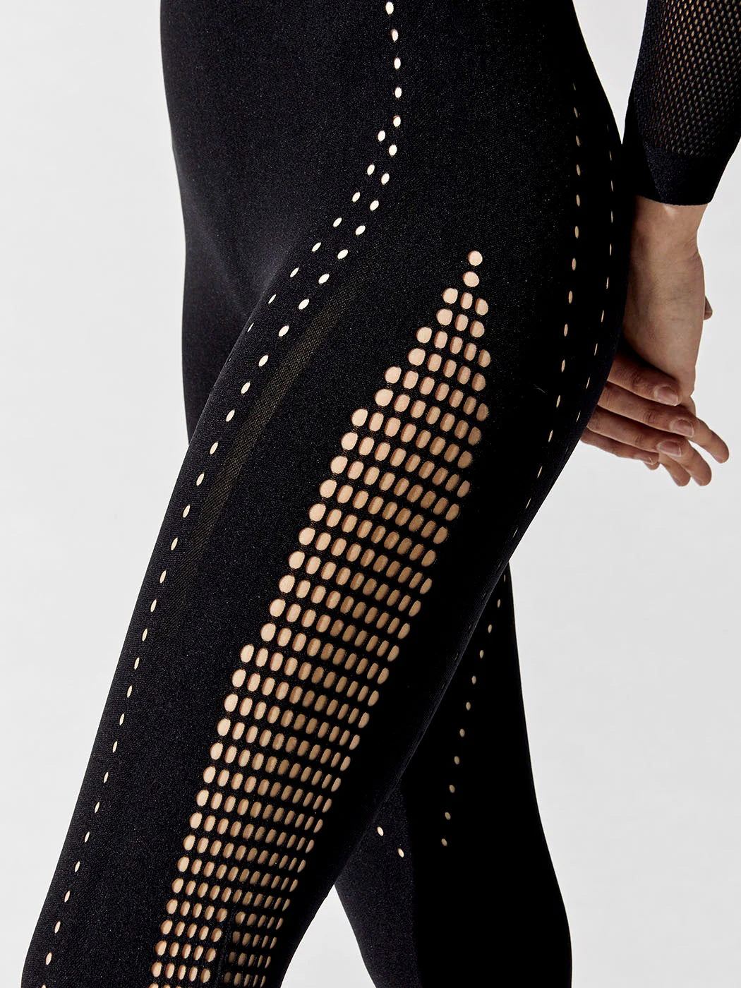 Sporty Lacing Net Jumpsuit - Black - Image 6