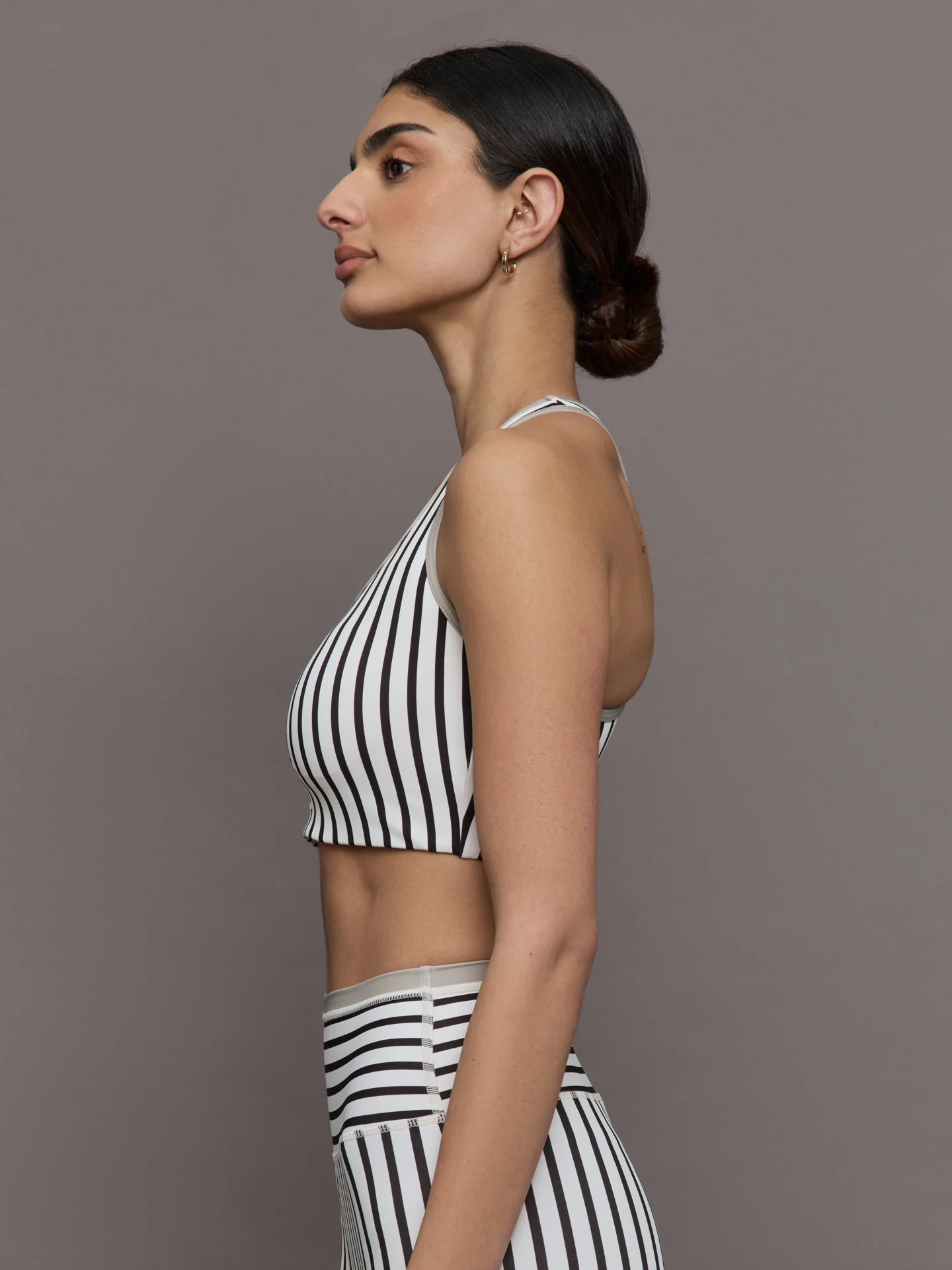Stellar Sports Bra - Whisper White Stripe - Image 4