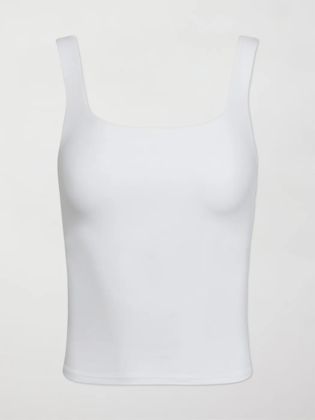 Wide Scoop Bra Tank in Melt - White - Image 7