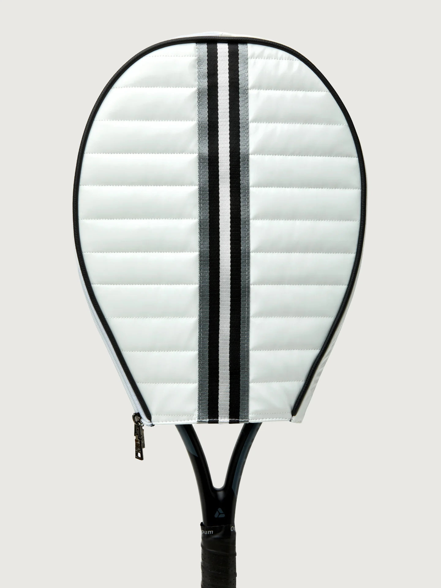 You are the Champion Tennis Bag - White Patent/ Black/ White Web - Image 9